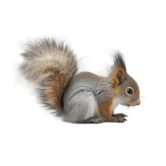 Fototapeta premium 3D digital render of a cute red squirrel isolated on transparent background. 