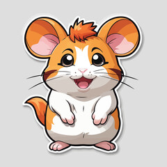 Cute Hamster cartoon Logo Design Very Cool