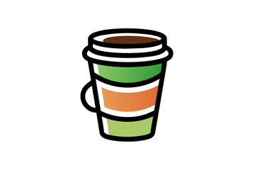 Coffee Cup Icon on white a bckground