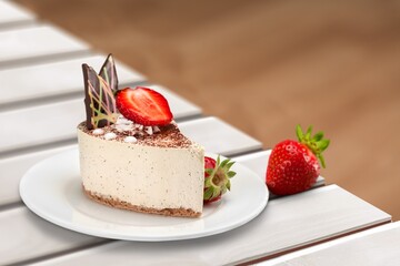 Popular dessert tasty sweet cake on plate
