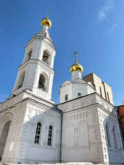 Fototapeta na wymiar The Church of St. Basil the Confessor behind the Rogozhskaya outpost, 19th century. 10 Mezhdunarodnaya Street, building 2, Moscow