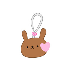 Obraz premium Bear keychain illustration