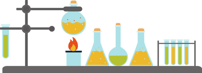 Laboratorium Tools and Equipment Illustration 