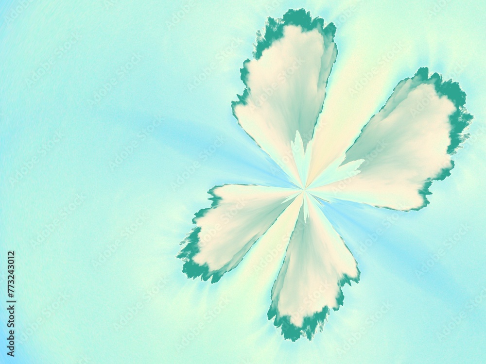 Aufkleber clouds in sky in shape of butterfly wings - abstract composition and pattern in turquoise and green 