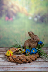 Easter Rabbit ornement , Pascha or Resurrection Sunday concept