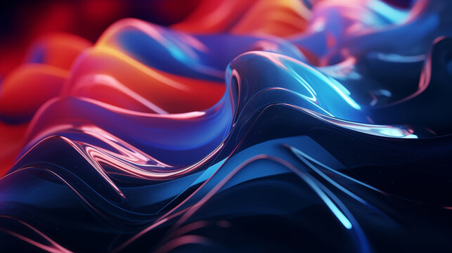 Holographic abstract 3D shapes background picture material	
