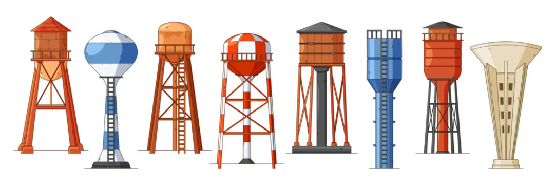 Water Towers Are Elevated Structures Used To Store And Distribute Water To Communities To Maintain Water Pressure