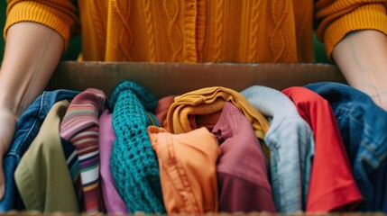 Charitable Collection of Garments by Caring Individual