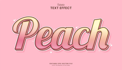 decorative pink peach editable text effect vector design