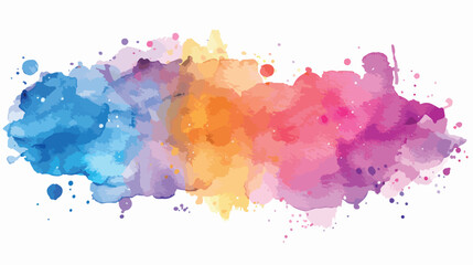Colorful watercolor hand drawn paper texture torn spl