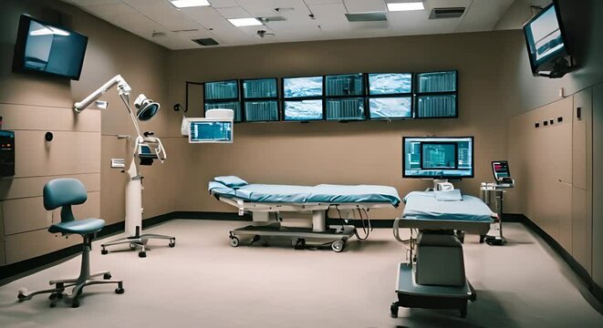 Interior of an operating room.