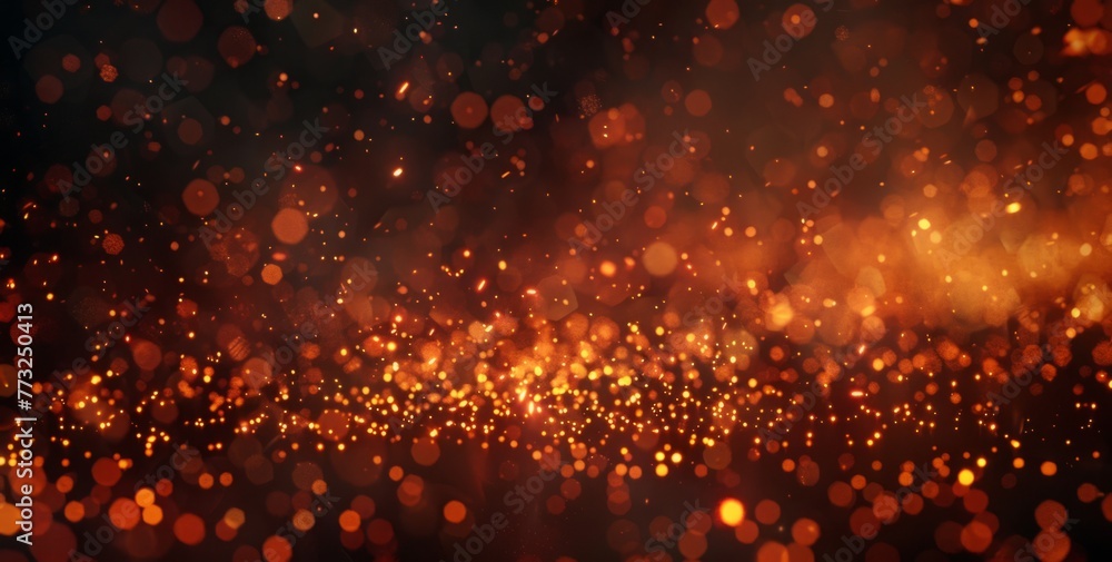 Aufkleber fire and flames texture with sparks on a black background generative ai