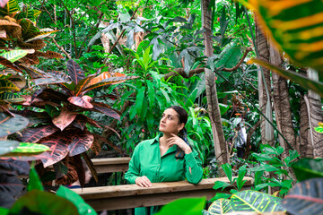 Woman observing nature