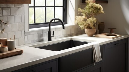 The Sink on a Kitchen Countertop