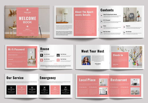 Welcome Book Layout Design Template Landscape