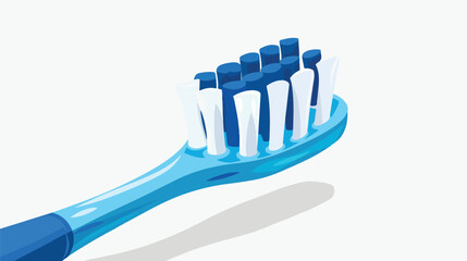 Fototapeta na wymiar Dental toothbrush isolated icon flat vector isolated