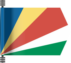 SEYCHELLES FLAG ROLLED EFFECT