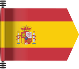 SPAIN FLAG ROLLED EFFECT