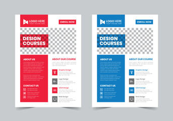 Modern Course Flyer Template | A4 | Print Ready