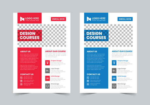 Modern Course Flyer Template | A4 | Print Ready