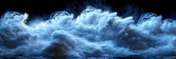 Abstract Background Gradient Blue Smoke , background, Background Banner
