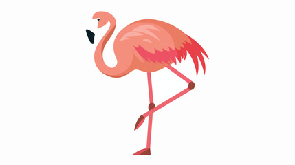 Flamingo icon flat vector isolated on white background