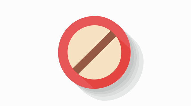 Flat round sticker minus sign icon button. Negative s
