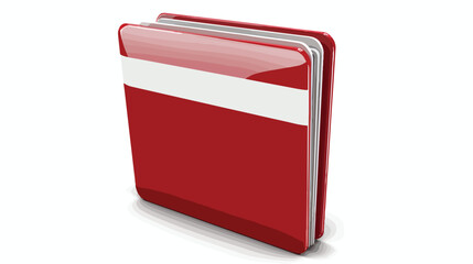 Folder icon with flag of latvia on white background f - obrazy, fototapety, plakaty