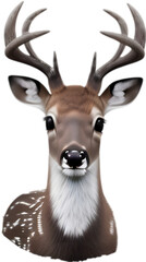 Close-up of a cute cartoon Marsh Deer Icon. - obrazy, fototapety, plakaty