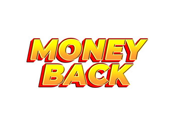 Naklejka na ściany i meble Money back. Text effect in eye catching color. 3D effect