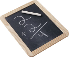Vintage blackboard or school slate, big blank slate blackboard, Blank vintage chalkboard isolated on white