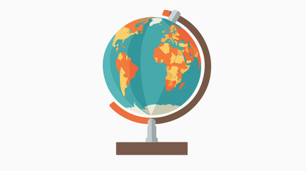 Globe icon. Flat design. flat vector isolated on white