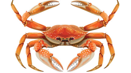 Graphical crab isolated on white backgroundvector illustration