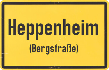 Ortsschild Heppenheim an der Bergstraße