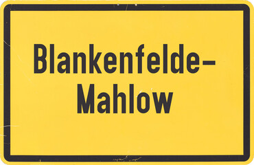 Ortsschild Blankenfelde-Mahlow