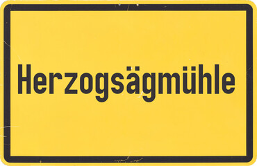 Ortsschild Herzogsägmühle