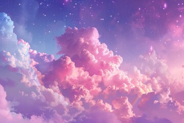 Clouds and Stars Filling the Sky