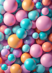 Fototapeta premium たくさんのカラフルボール背景