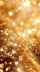 Golden Glitter Sparkle Background