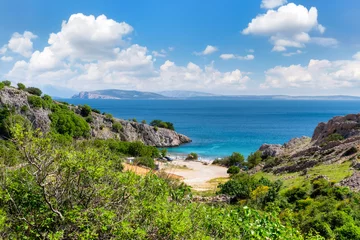 Photo sur Plexiglas Plage de Camps Bay, Le Cap, Afrique du Sud Stara Baska: A small holiday resort on the island of Krk with dream beaches, Croatia