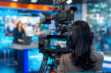 Behind the Scenes of a Live Television News Broadcast