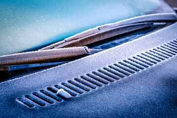 typical car in winter - frost - 773267078