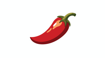 Hot chili or jalapeno pepper flat vector icon for app