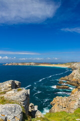 Landscape near Pen-Hir cape (Pointe de Pen-Hir), Camaret-sur-Mer, Crozon, Brittany, France