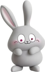 Close-up of a cute cartoon Rabbit Icon.