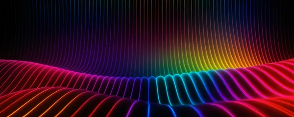 Fotobehang Abstract neon waves © MaksGO