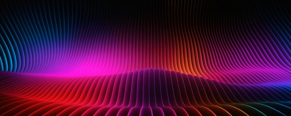 Abstract neon waves