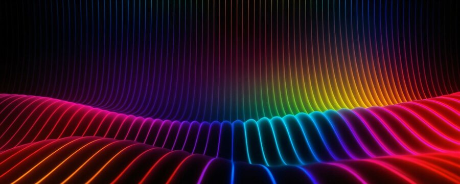 Abstract neon waves