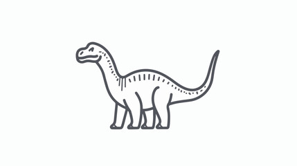 Iguanodon dinosaur line icon. linear style sign for m