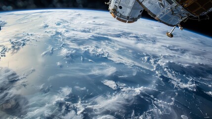 View from Space. Photograph of planet Earth from the International Space Station